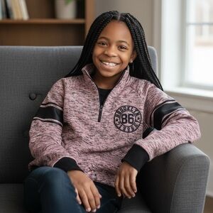 Love Pink and Black Knit Sweater